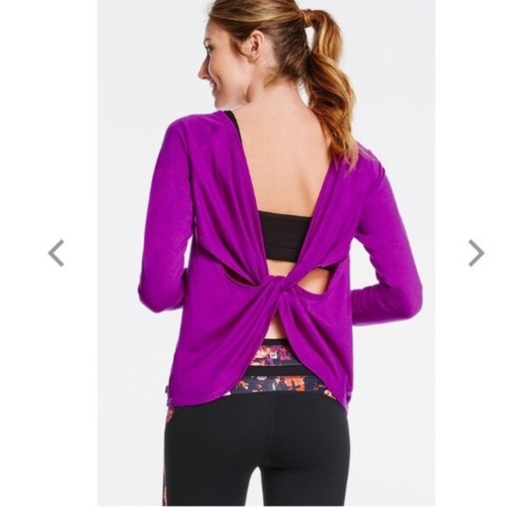 Fabletics Long Sleeve Backless Workout Top